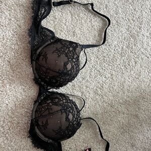 La SENZA Black Lace Floral Bra